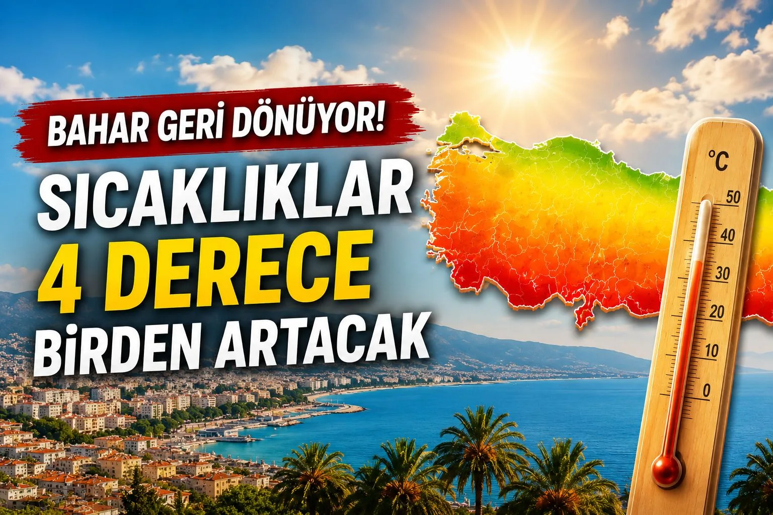 Bahar Geri Dönüyor! Sıcaklıklar 4 Derece Birden Artacak