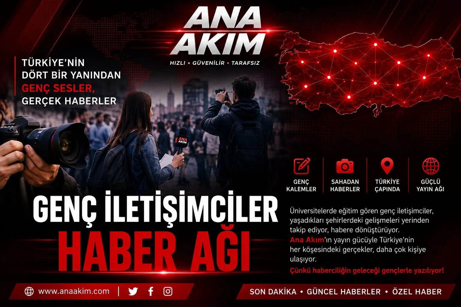 Ana Akım’ın Genç İletişimciler Haber Ağı Türkiye Genelinde Büyüyor