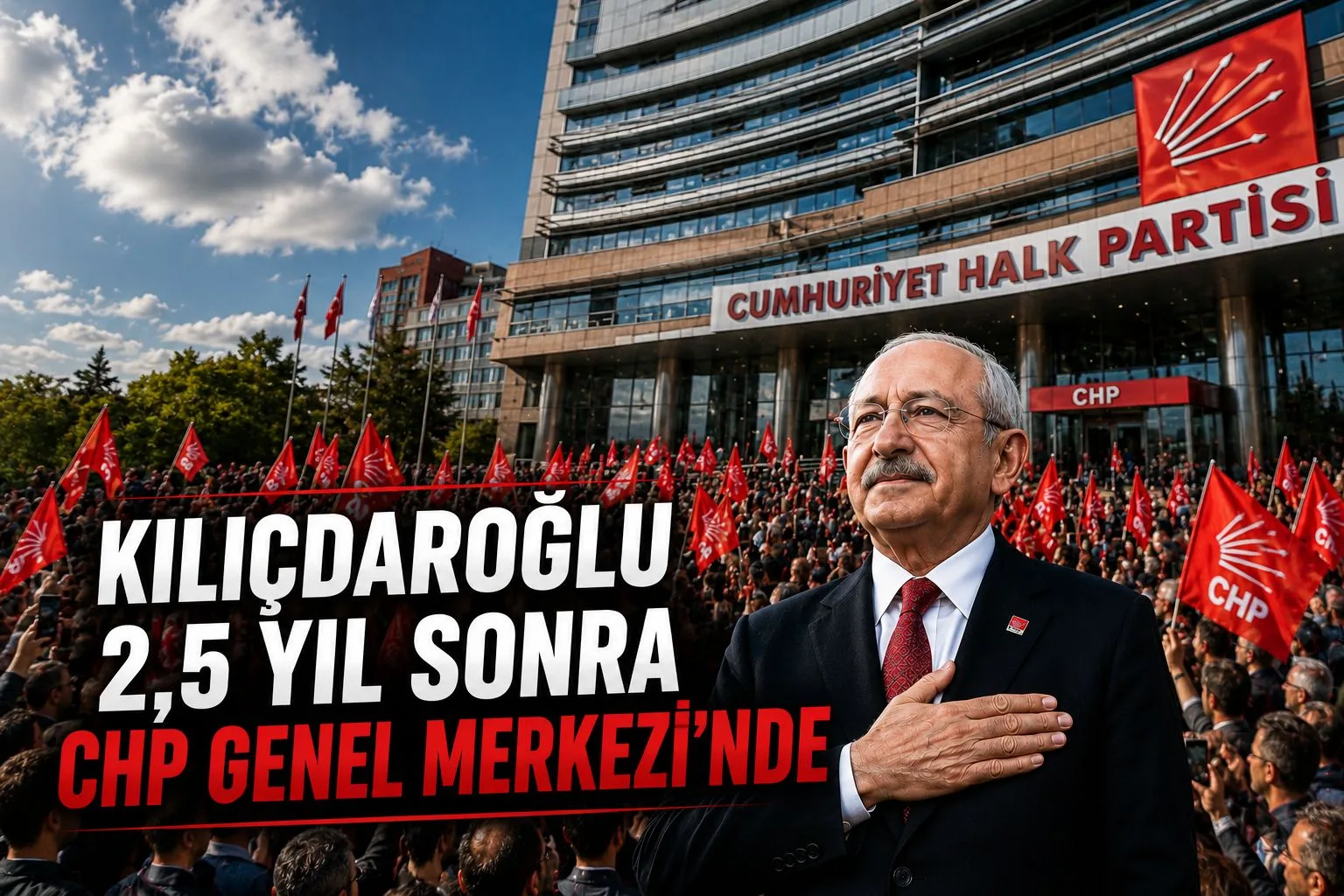 Kılıçdaroğlu 2,5 Yıl Sonra CHP Genel Merkezi’nde