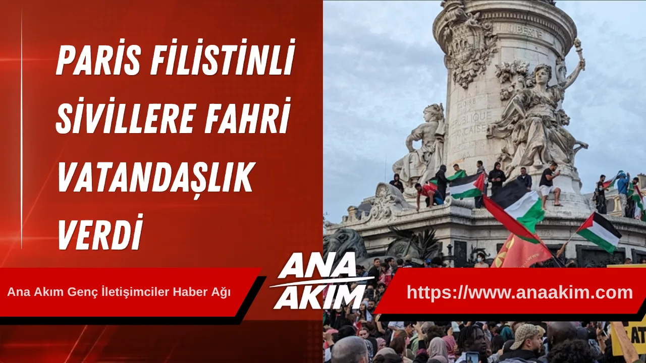 Paris, Filistinli Sivillere Ve Gazetecilere Fahri Vatandaşlık Verdi
