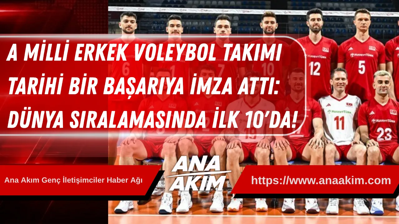 A Milli Erkek Voleybol Takımı Tarihi Bir Başarıya İmza Attı: Dünya Sıralamasında İlk 10'da!