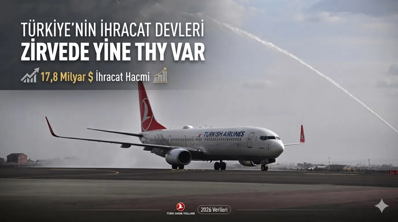 Türkiye'nin İhracat Devleri Belli  Oldu: Zirvede Yine THY Var