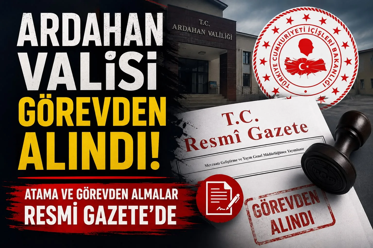 Ardahan Valisi görevden alındı: Atama kararları Resmî Gazete’de