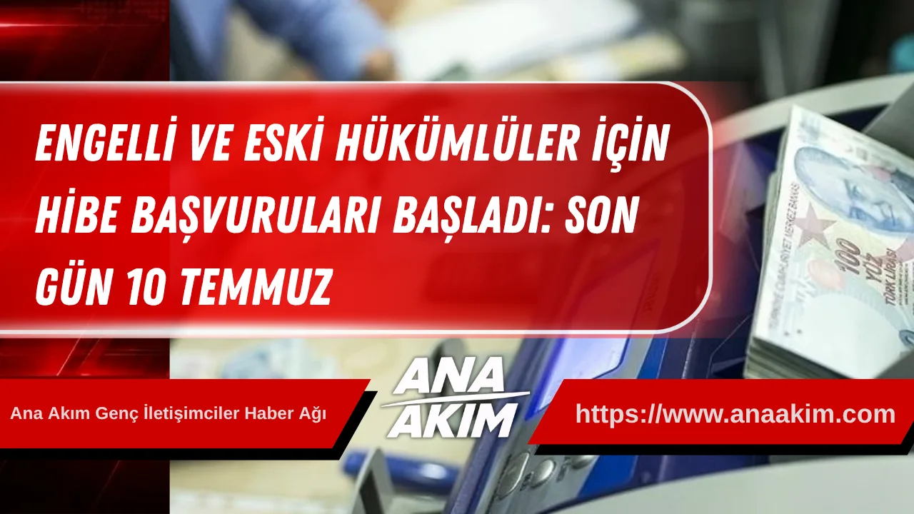 Engelli ve Eski Hükümlüler İçin Hibe Başvuruları Başladı: Son Gün 10 Temmuz